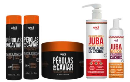 Kit Widi Care Caviar Sh Cond Masc + Juba Creme Cachos Mousse