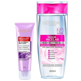 L'Oréal Paris Limpeza Kit - Água Micelar 5 em 1 + Gel de Limpeza Hialurônico