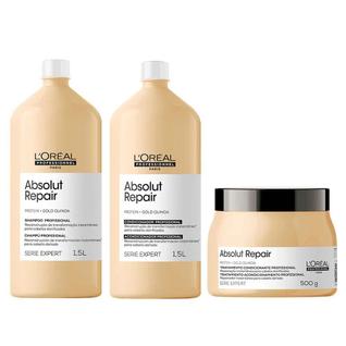 L'Oréal Professionnel Absolut Repair Gold Quinoa + Protein Kit  Shampoo + Máscara de Trata