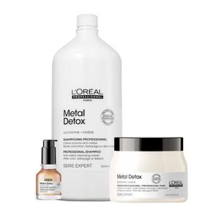 L'Oréal Professionnel Metal Detox e Óleo Capilar Kit Salão (3 Produtos)