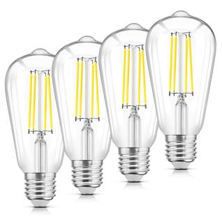 Lâmpadas LED WIHTU Vintage 6W 5000K Cool White E26, pacote com 4