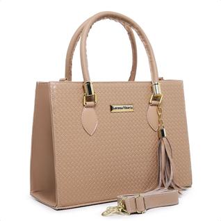 Lançamento bolsa feminina trança material escamado