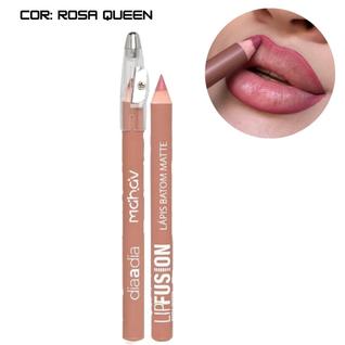 Lápis Labial Batom Cintilante Lip Fusion com Apontador Mahav Cor:Rosa Queen