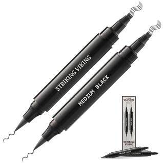 Lápis Preenchedor de Barba Striking Viking Medium Black, 2 Unidades
