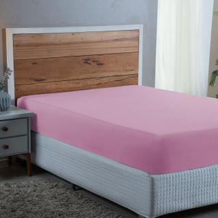 Lençol Cama Box Queen Size Avulso 100% Algodão com Elástico Liso Percal 300 Fios