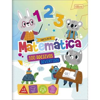 Liivro Cartilha para Colorir Pintar Pedagógico Atividades de Matemática + 100 Adesivos Div