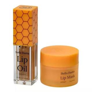 Lip Oil + Lip Mask Mel Stella Dustin Duo de Hidratação e Brilho