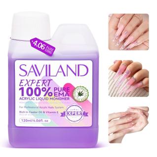 Líquido acrílico para unhas SAVILAND EMA Monomer 120 mL com óleo de rícino