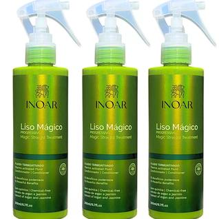 Liso Mágico Fluido Termoativado Inoar 15 Benefícios Kit 3u