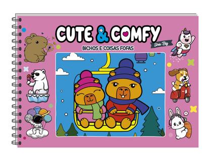 Livro - Cute & Comfy Série BIG - Bichinhos e Coisas Fofas - Livro de Colorir Adulto - Capa