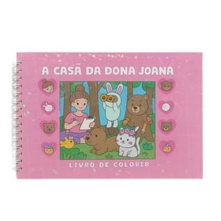 Livro de Colorir  A Casa da Dona Joana Capa Dura 98 Folhas Perfeito para soltar a imaginaç