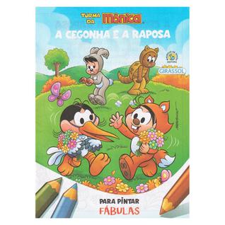 Livro Para Pintar Turma Monica Lembrancinha Cegonha E Raposa - Girassol