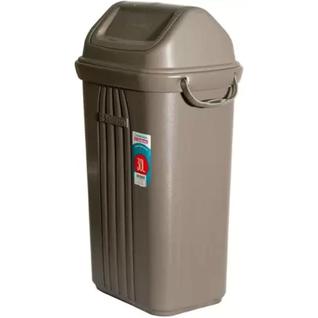 Lixeira 30 Litros Tampa Basculante Sanremo Alças largas Marrom