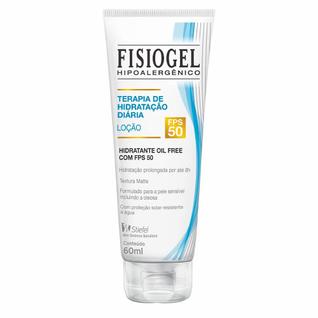 Loção Hidratante Facial 50 FPS Fisiogel Hipoalergênico Oil Free Toque Seco - Resistente a 