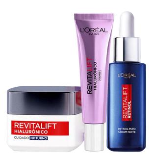 LOréal Paris Revitalift Kit  Sérum Antirrugas Noturno Retinol 30ml + Creme Anti-Idade Notu