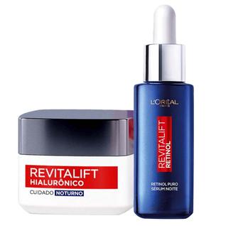 LOréal Paris Revitalift Kit  Sérum Facial Antirrugas Noturno Retinol 30ml + Creme Facial A