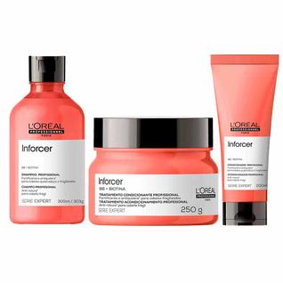 LOréal Professionnel Inforcer Kit  Shampoo + Condicionador + Máscara