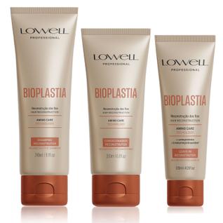 Lowell Bioplastia Shampoo 240ml Condicionador e Leave-in