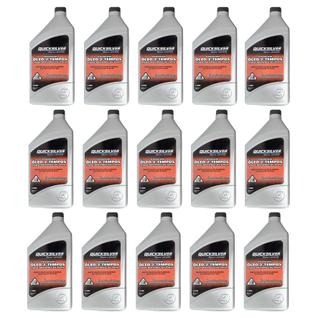 Lubrificante Quicksilver Tcw3 2 Tempos 1 Litro Kit Com 15 Litros