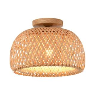 Luminária De Teto Artesanal Em Bambu E Vime Estilo Boho Para Quarto, Berçário, Corredor E 