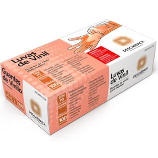 Luva De Procedimento Vinil Sem Pó - M - Caixa C/100 Uni - Descarpack