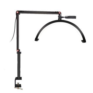 Luz LED Meia Lua para Cílios Tatuagem Esteticista Mesa Braço Oscilante Chicote Branca