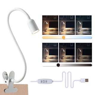 Luzes de leitura LED DAMI Clip on Spotlight Lamp USB 3W 300lm