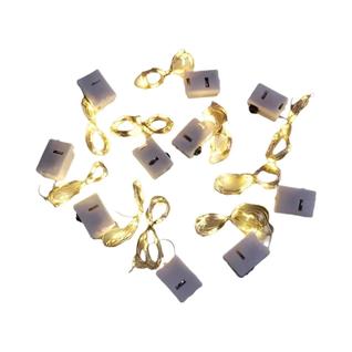 Luzes De Natal LED À Pilha, Fio De Cobre Impermeável 2M 20 LEDs Efeito Céu Estrelado Para 