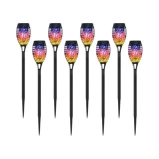Luzes Solares Coloridas E Cintilantes À Prova d'Água, Tochas Tiki Para Decoração De Caminh