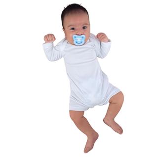 Macacão Curto Bebê Manga Longa Romper Proteção Solar Uv50+