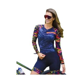 Macacão de Ciclismo Feminino KAFITTA de Manga Longa para Corrida de Estrada no Outono