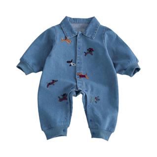 Macacão De Denim Para Meninos E Meninas, Roupas De Verão Bordadas Para Bebês, Roupas Para 