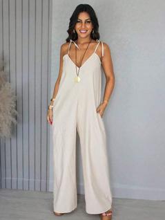 Macacão Elegante Bolso Casual Festa BolsoNó