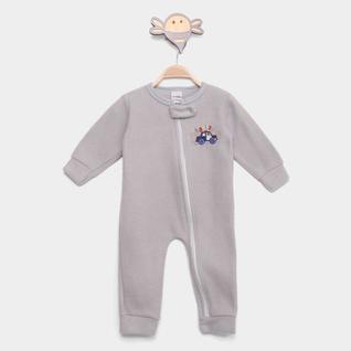 Macacão Longo Bebê Candy Kids Soft Fleece Masculino