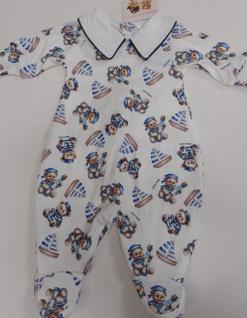 Macacão Longo Bebê Menino Luxo Estampado Lessa Baby B9357 -