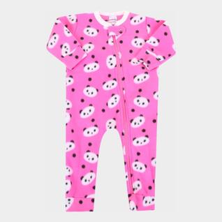 Macacão Pijama Longo Bebê Candy Kids Soft Fleece Feminino