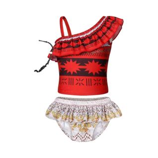 Maiô De Princesa Moana Para Meninas, Biquíni De Verão Para Crianças, Conjunto De Duas Peça
