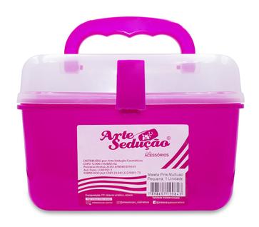 Maleta Multiuso Manicure Pedicure Esmalte Maquiagem Rosa