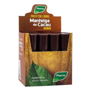 Manteiga de Cacau Roll-On Pharma 12unid de 6ml cada Protege Hidrata Evita Ressecamento dos