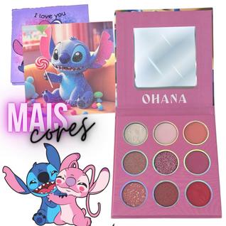 Maquiagem Infantil Paleta Sombra Lilo & Stitch Menina Princesa Presente em Relevo