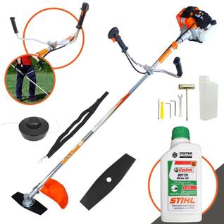 Máquina de Cortar Grama Á Gasolina Com Óleo Stihl Vulcan VR430S 43cc 1,7hp Alta Rotação e 