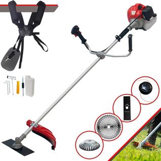 Máquina de Cortar Grama Anmax CG520P À Gasolina 52cc 2T 2,2HP de Potência 10.000rpm Roçade