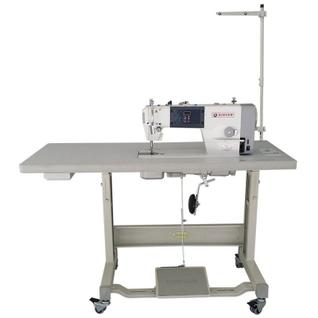 Máquina de Costura Industrial Reta Singer 114G-20CF Completa com Mesa Corte de Linha Autom