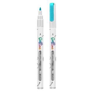Marcador Multisuperficies Vibes Outline 1.0 Com Efeito Contorno Ponta Triangular TRIS Azul