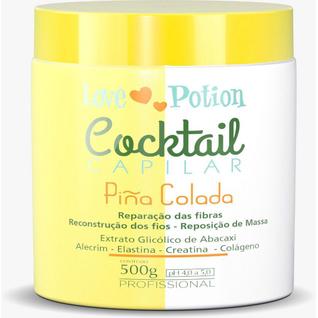 Máscara cocktail capilar piña colada reconstrução e reposição de massa love potion 500g