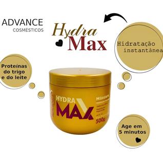 Máscara De Hidratação Instantânea Advance Hydra Max 500g cabelos hidratados tratamento de 