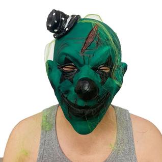 Máscara de palhaço engraçada em preto e branco para Halloween e festas