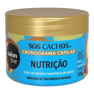 Mascara de tratamento intenso nutrição cronograma capilar sos cachos salon line 300g
