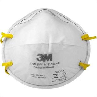 Mascara Descartavel 3M 8720 Poeira/Vapor Organico Branco /Verde Hb004116727 - Kit C/20