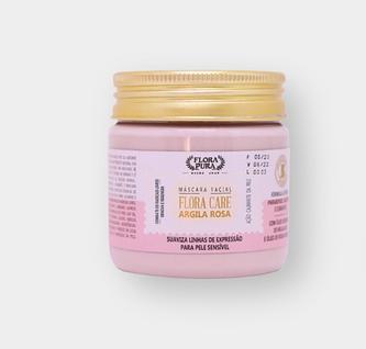 máscara facial de argila rosa 180 g ( com óleo de rosa-mosqueta)